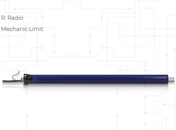 What are the advantages of the built-in lithium battery and external solar panel power supply of the 45MM Tubular Motor?